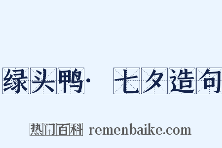 绿头鸭·七夕造句是什么意思的图片